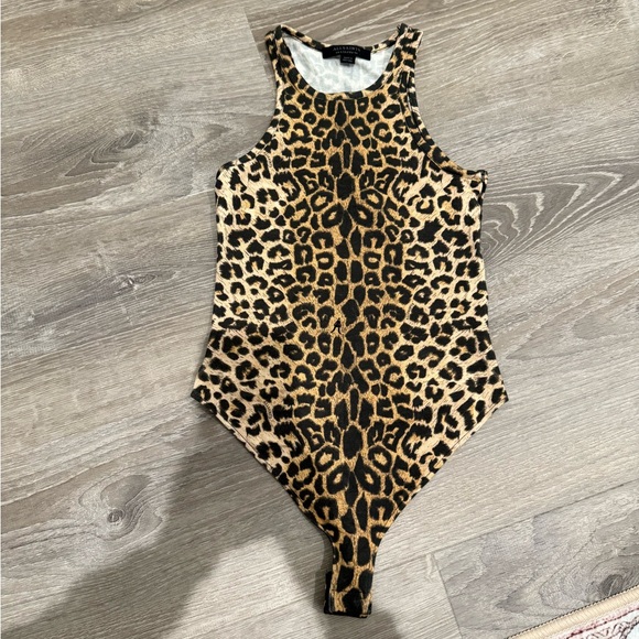Allsaints cheetah print bodysuit size 2 - Picture 2 of 4